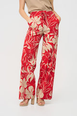 mi piace broek straight 202089 tropical hibiscus print red