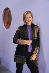 Celine Long LS Purple Sapphire Digital Design Heavy Knit