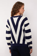 gmaxx pullover rekha donkerblauwe strepen