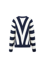 g-maxx trui rekha donkerblauw/offwhite strepen