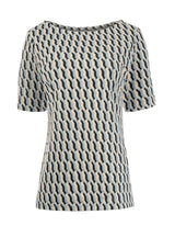 NED-Calloni Placid Blue Geo Lurex Jacquard