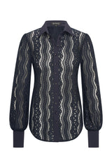 mi piace blouse kant 202352 dark blue