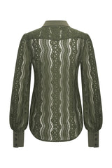 blouse kant van mi piace in legergroen 202352