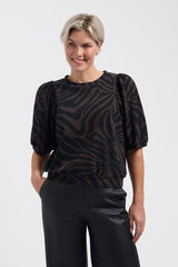 Lady Day-Travel Top Amie-Ivy Print
