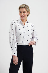 lady day blouse andrea simple white