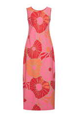 mi piace lange jurk 202278 desert anemone print coral
