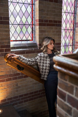 pied de poule bomber jack puck van elvira