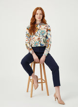 mi piace blouse 60840 embroidered bloom print multicolor