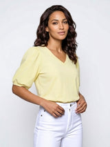 lady day top amie-v butter yellow