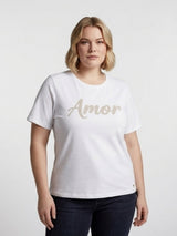 elvira casuals t-shirt amor off white