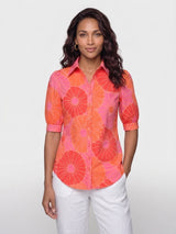 mi piace blouse korte pofmouw 202270 desert anemone print coral