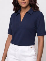mi piace polo kraag top 202853 ark blue