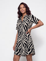 angelle milan jurk 1467 zebra print