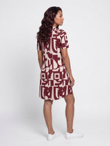 angelle milan jurk 1467 bordeaux print