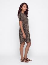 angelle milan jurk bruine luipaard jurk 1467