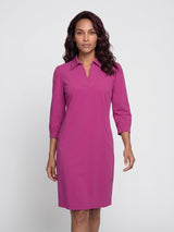 mi piace travel polo jurk 3/4 sleeves 202918 magenta purple
