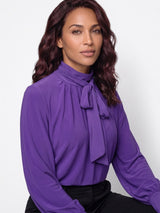 Mi Piace-Travel Blouse Bow Light 202774L-Winter Purple