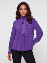 Mi Piace-Travel Blouse Bow Light 202774L-Winter Purple
