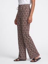 Mi Piace-Dikke Kwaliteit Travelstof Straight Broek 202136 Harvest Ikat Print-Espresso