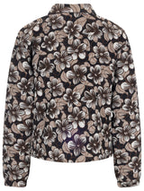 NED-Jacket Dirkje LS Brown Flower Jacquard