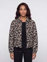 NED-Jacket Dirkje LS Brown Flower Jacquard