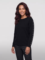 NED-Trui Leira 3/4-RMB Design Brei-Black