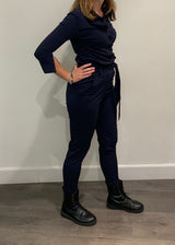 donkerblauwe jumpsuit mi piace