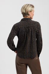 Lady Day-Travel Blouse Sterre-Truffle/Black
