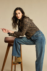 Red Button Jacket Leopard SRB4614