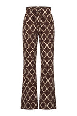 mi piace travel straight broek 202136 ikat print espresso