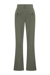 Mi Piace straight travelbroek met knopen detail 202195-Deep Depth