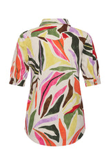 mi piace korte pofmouw blouse 202270 summer leaf dance print kit