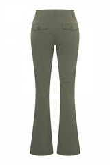 legergroene flared broek mi piace