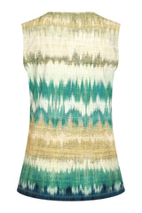 top met ikat print pistachio van mi piace
