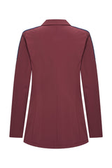 mi piace blazer burgundy met tape