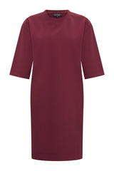 mi piace bonded travel jurk 202682 burgundy