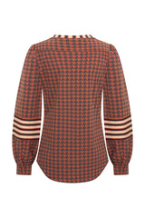 mi piace top 202720p Houndtooth Print Stripe