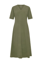 mi piace flared dress long 202810 olive