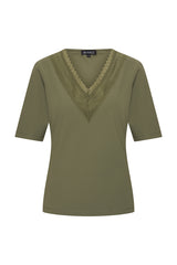 mi piace t-shirt lace 202813 olive