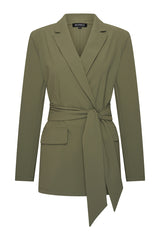 Mi Piace-Blazer Belted 202823-Olive