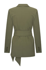 Mi Piace-Blazer Belted 202823-Olive