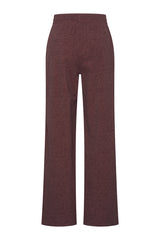 Mi Piace-Travel Broek 202870 Woven Structure Print-Mahogany