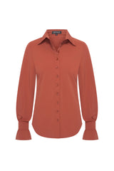 Mi Piace-Travel Blouse 202108-Fired Brick