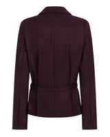 Red Button-Blazer & Belt Punta SRB5007-Burgundy