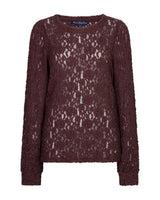 Red Button-Top Lace SRB5068-Burgundy