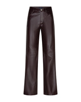 Red Button-Broek Colette Faux Leather L33-Burgundy