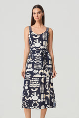 batida dress 2401 blue luxe print