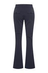 donkerblauwe flared broek mi piace