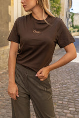 elvira t-shirt oui dark coffee