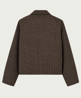 elvira jacket kaylee dark coffee check